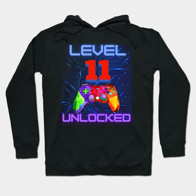 Level "11" Unlocked Ultimate Gamer Design Hoodie by BesTees